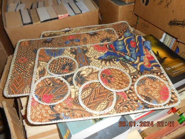 6 placemats/6 onderzetters/servietten/7 spiegel onderzetters, Ophalen of Verzenden, Zo goed als nieuw