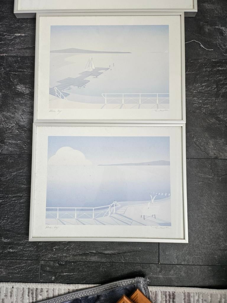 4 Blue Bay by Alfred Gockel -4131 cm grote 41 74 cm, Ophalen of Verzenden