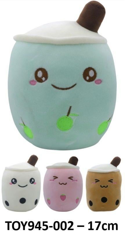 PARTIJ PLUSH BUBBLE TEA 17CM ASSORTI KLEUR, ., Nieuw, Ophalen of Verzenden, .