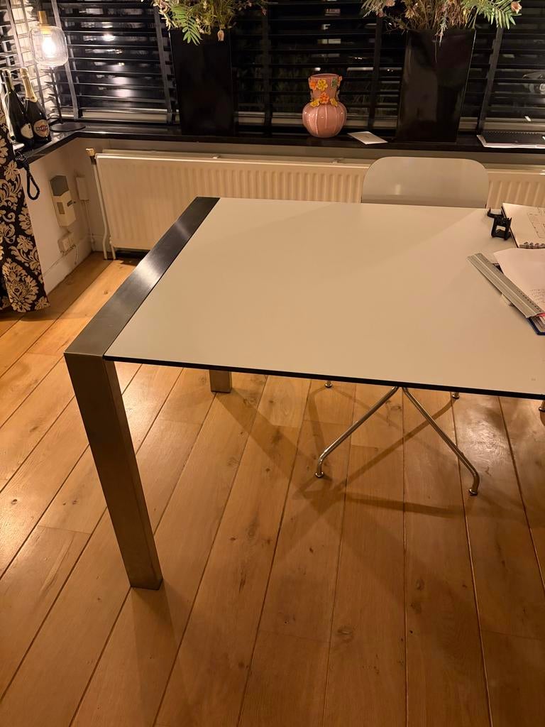 Eettafel met 4 stoelen, Huis en Inrichting, Tafels | Eettafels, Ophalen, Gebruikt, 50 tot 100 cm, Vier personen