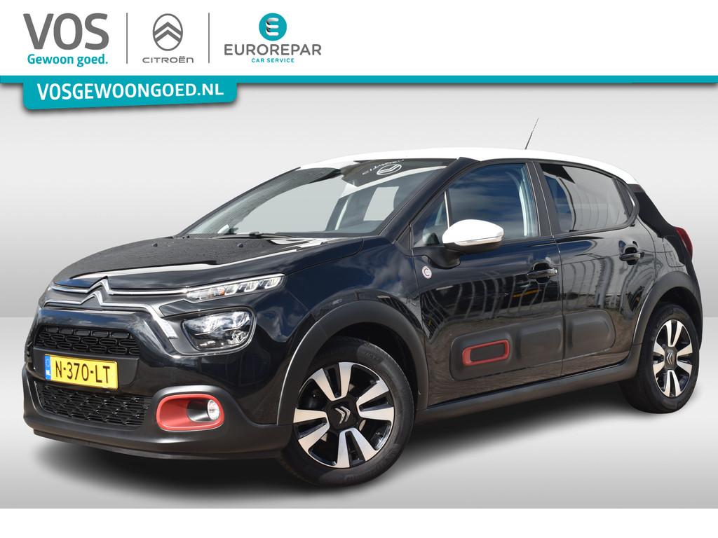 Citroën C3 PureTech 83 C-Series Airco | Parkeersensoren ach, Voorwielaandrijving, 83 pk, 450 kg, Zwart