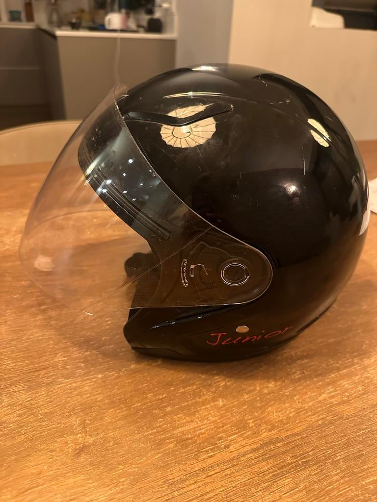 Junior brommer helm - Zo goed als nieuw!, Fietsen en Brommers, Ophalen, Zo goed als nieuw, Extra small of kleiner