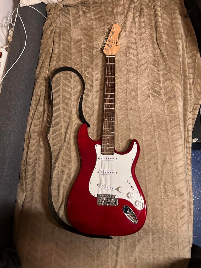 Jay Gitaar (Zo Goed Als Nieuw) + Gitaarband, Verzenden, Zo goed als nieuw, Solid body, Overige merken