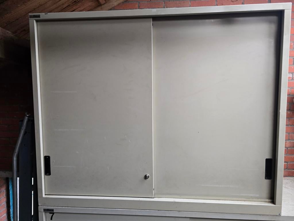 Schuifdeurkast lista 3× werkplaats staal bott inrichting, Ophalen, Gebruikt, 100 tot 150 cm, 100 tot 150 cm