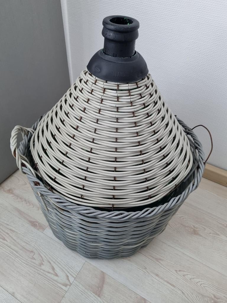 Originele Italiaanse mandfles - 78cm hoog, Ophalen, Gebruikt, Overige kleuren, Glas