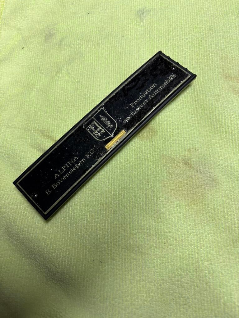 Uniek en origineel ALPINA type plaatje bmw E21, Ophalen of Verzenden, Gebruikt