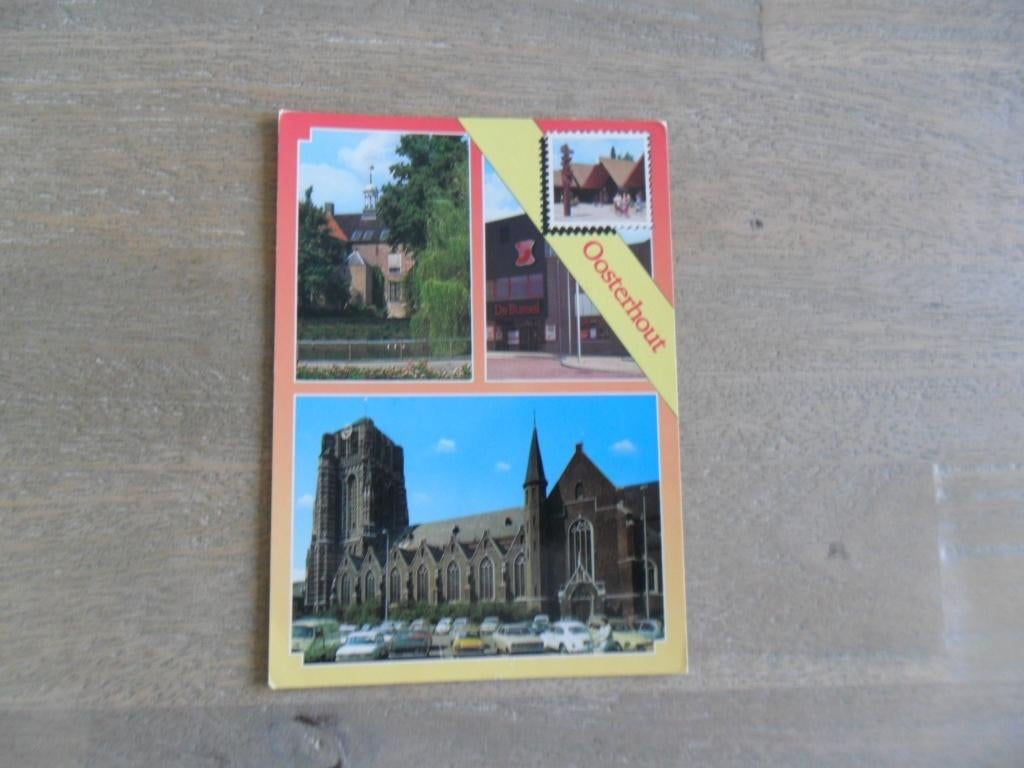 Oosterhout, kerk/auto/de Bussel, Verzenden, 1980 tot heden, Gelopen, Noord-Brabant