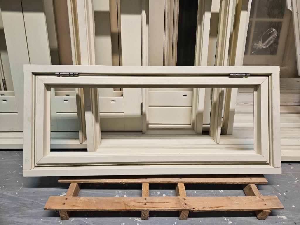 Verkeerd besteld Houten klepramen 120x60 en 120x50 (B x H), Gevelraam of Ruit, Minder dan 80 cm, Nieuw, Ophalen of Verzenden