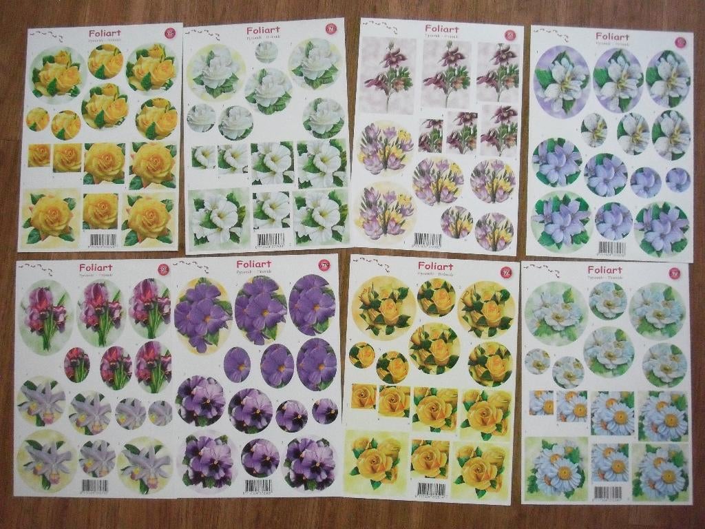 8 Foliart 3D knipvellen -5, Hobby en Vrije tijd, Kaarten | Zelf maken, Ophalen of Verzenden, Nieuw, Overige thema's, Knipvel