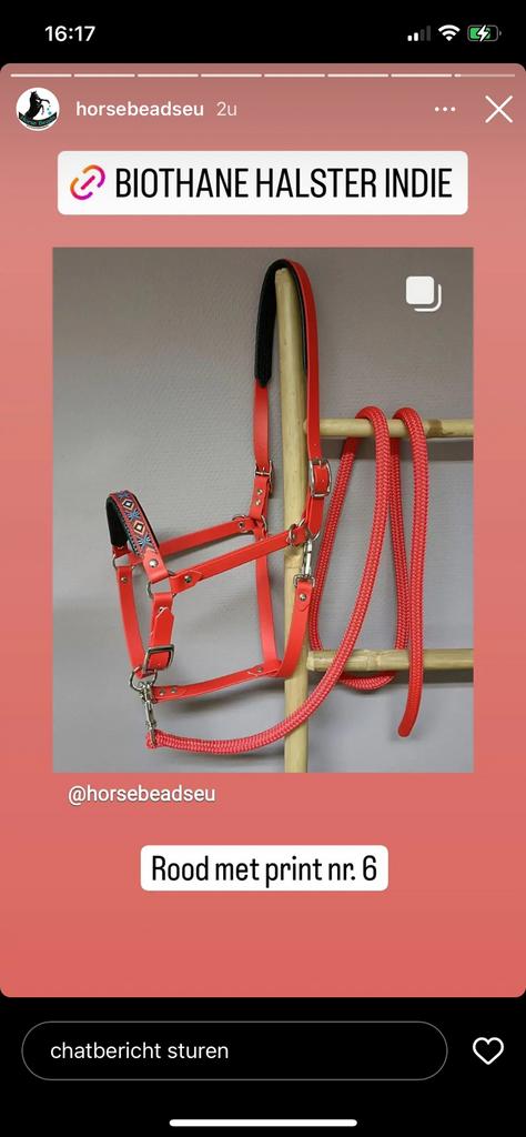 Biothane halster/hoofdstel, Ophalen of Verzenden, Zo goed als nieuw, Overige soorten