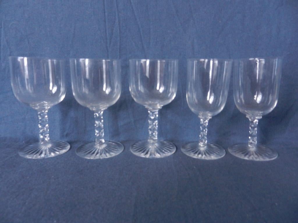 5 portglazen Sexago variant Maastricht WJ Rozendaal h 12 cm, Antiek en Kunst, Antiek | Glas en Kristal, Ophalen of Verzenden