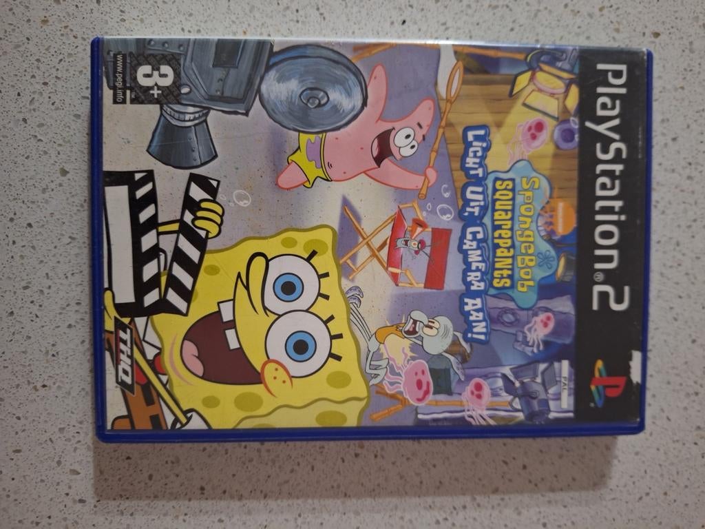 Spongebob Squarepants PS2 - Licht Uit, Camera Aan!, Avontuur en Actie, Gebruikt, 2 spelers, Ophalen of Verzenden