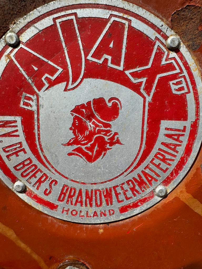 Vintage Ajax Brandblusser - De Boer's Brandweermateriaal, Ophalen of Verzenden