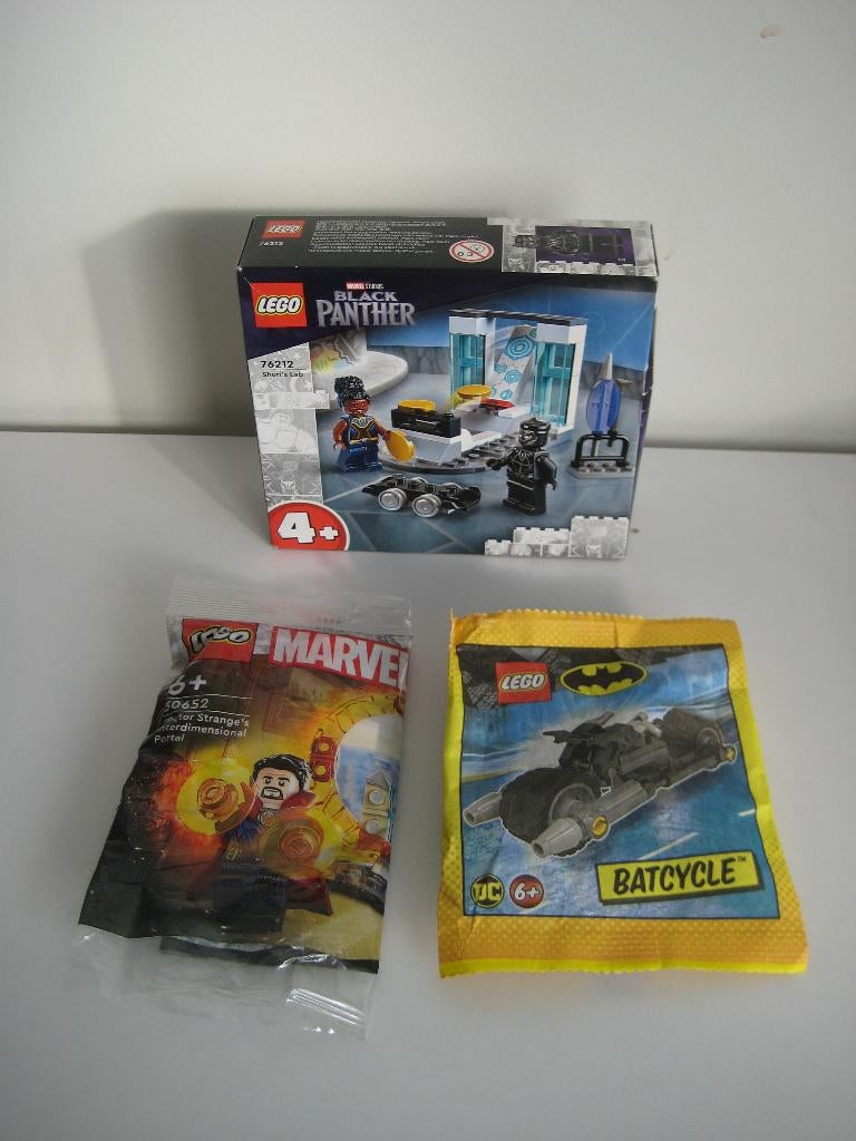 Lego 3 sets:Black Panther 76212, Dr Strange 30652+Batcycle, Kinderen en Baby's, Speelgoed | Duplo en Lego, Nieuw, Lego, Complete set