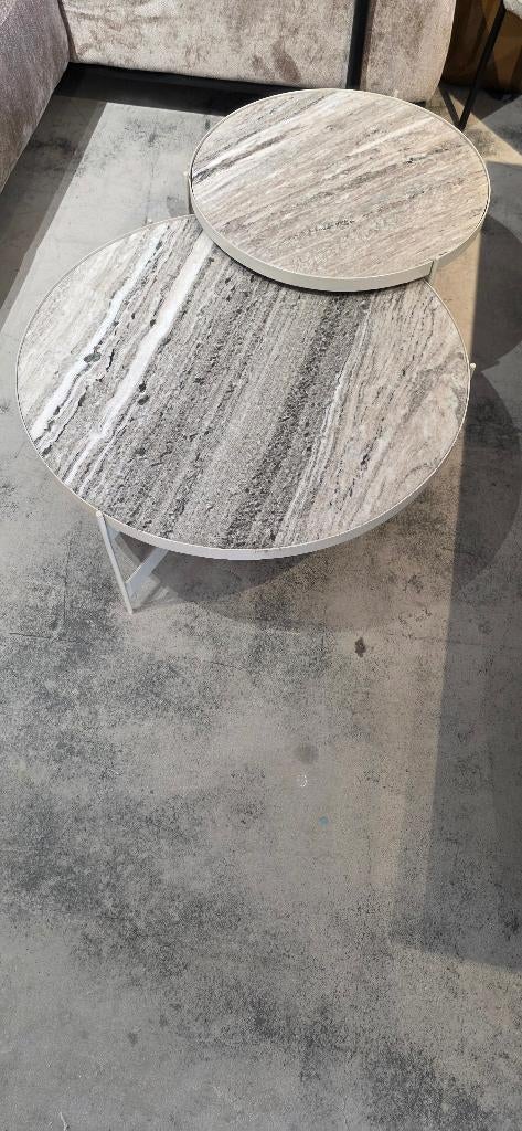 salontafel set Sib marmer / metaal Nu Extra Voordelig!, Ophalen, Jara Meubeloutlet, 100 tot 150 cm, Bornsestraat 31