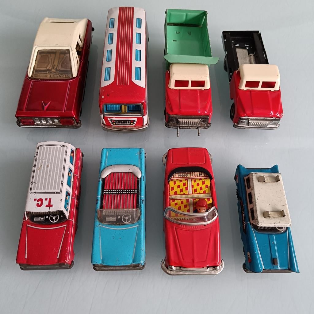 Oude blikken speelgoed autootjes China., Antiek en Kunst, Antiek | Speelgoed, Ophalen of Verzenden