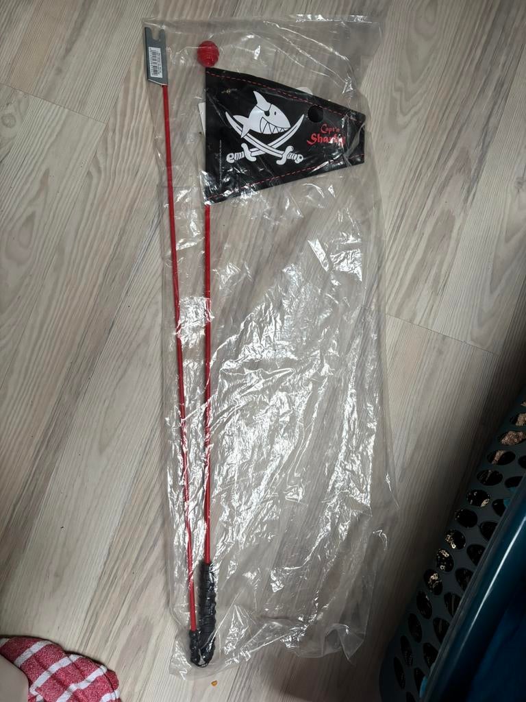 Capt’n sharky fietsvlag, Ophalen of Verzenden, Zo goed als nieuw, Overige typen, Minder dan 5 m²