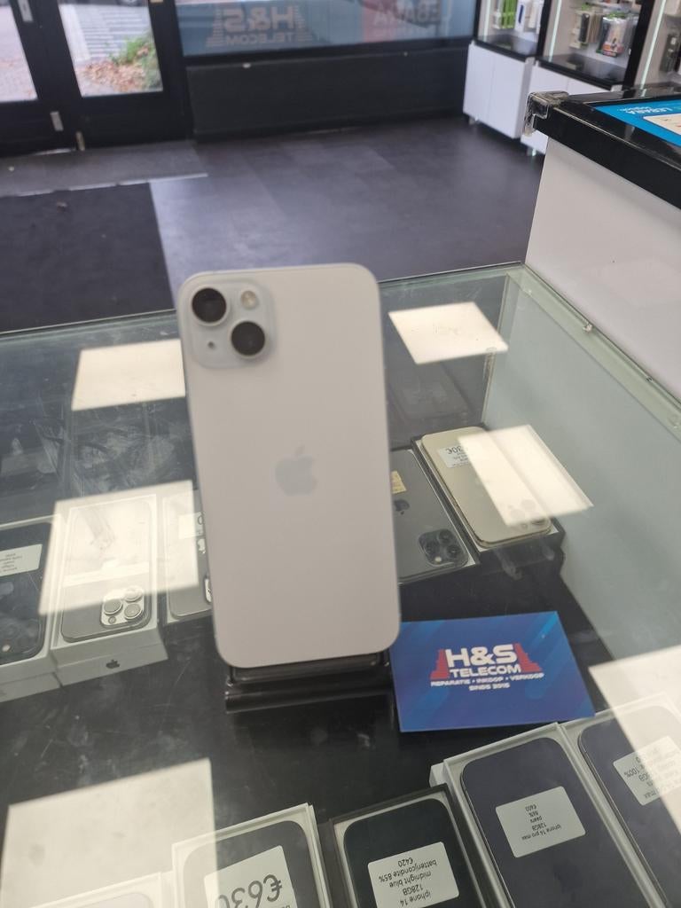 iPhone 15 plus Blauw 2 jaar garantie 128 GB alle od orgineel, 128 GB, Wit, Ophalen of Verzenden, Zo goed als nieuw