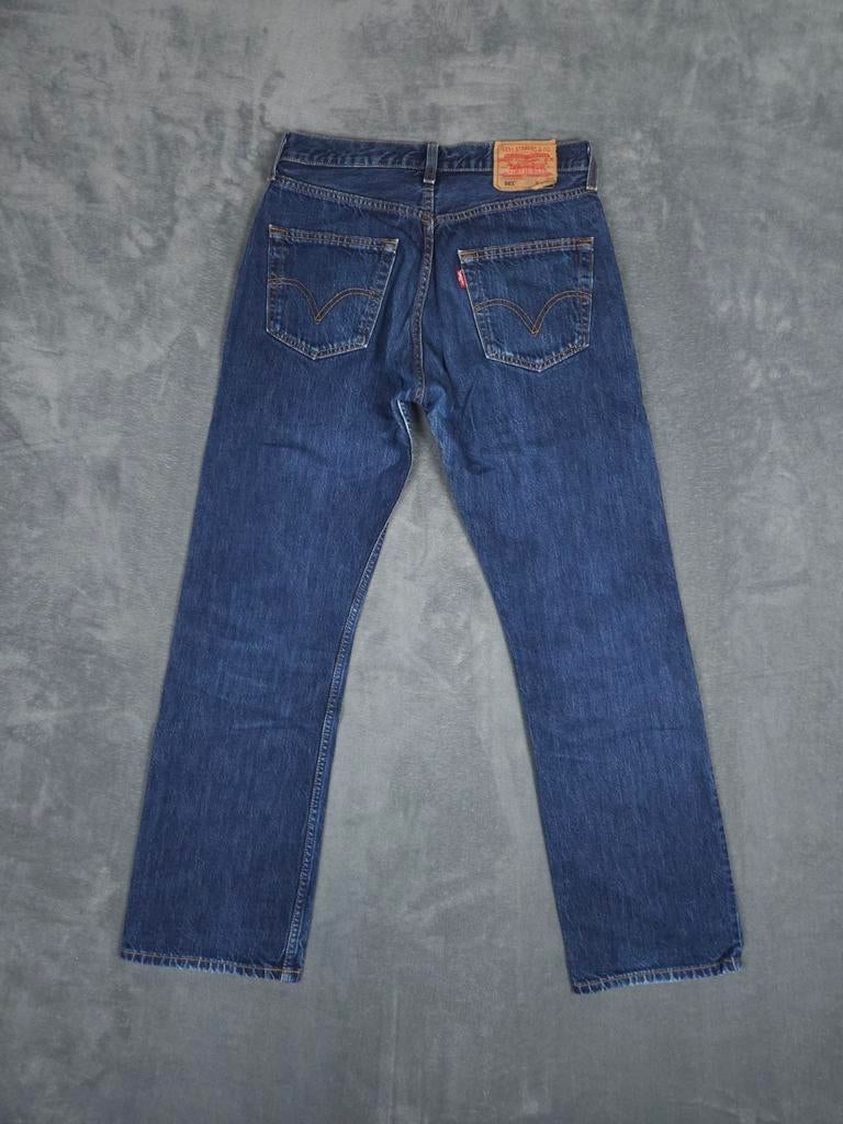 Levis Broek 501 W30 L32 Straight Fit Donker Blauw Jeans, Blauw, ., W32 (confectie 46) of kleiner, Ophalen of Verzenden