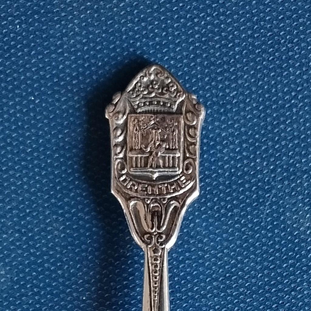 verzilverd lepeltje provincie Drenthe (VZS 90), Ophalen of Verzenden