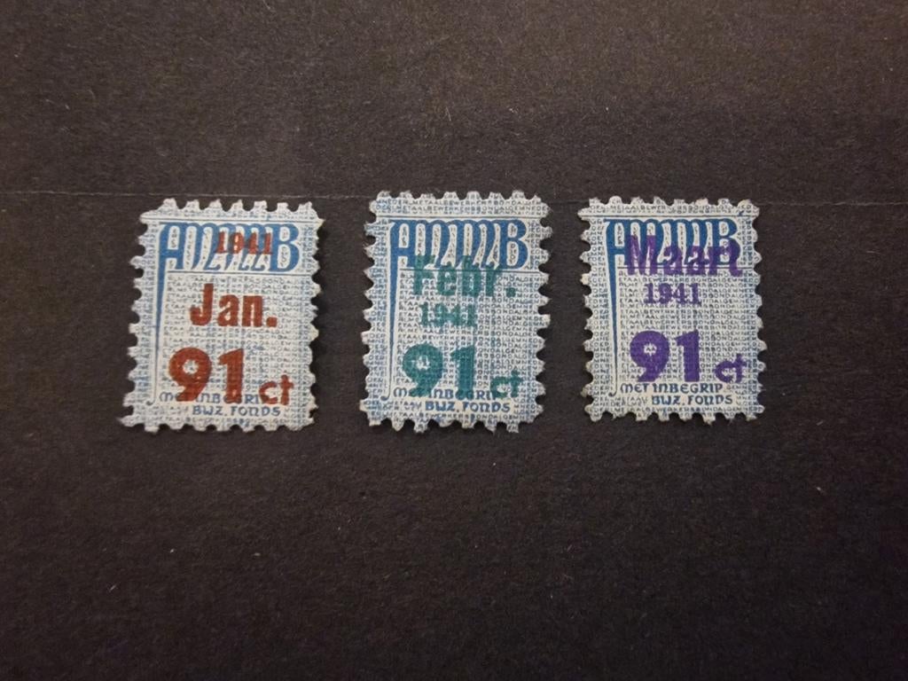 ANMB 1941 contributiezegels Nederland, Ophalen of Verzenden