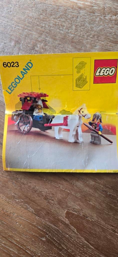 Vintage LEGO Kasteel Ridders Set 6023 met Boekje, Kinderen en Baby's, Speelgoed | Duplo en Lego, Ophalen of Verzenden, Gebruikt