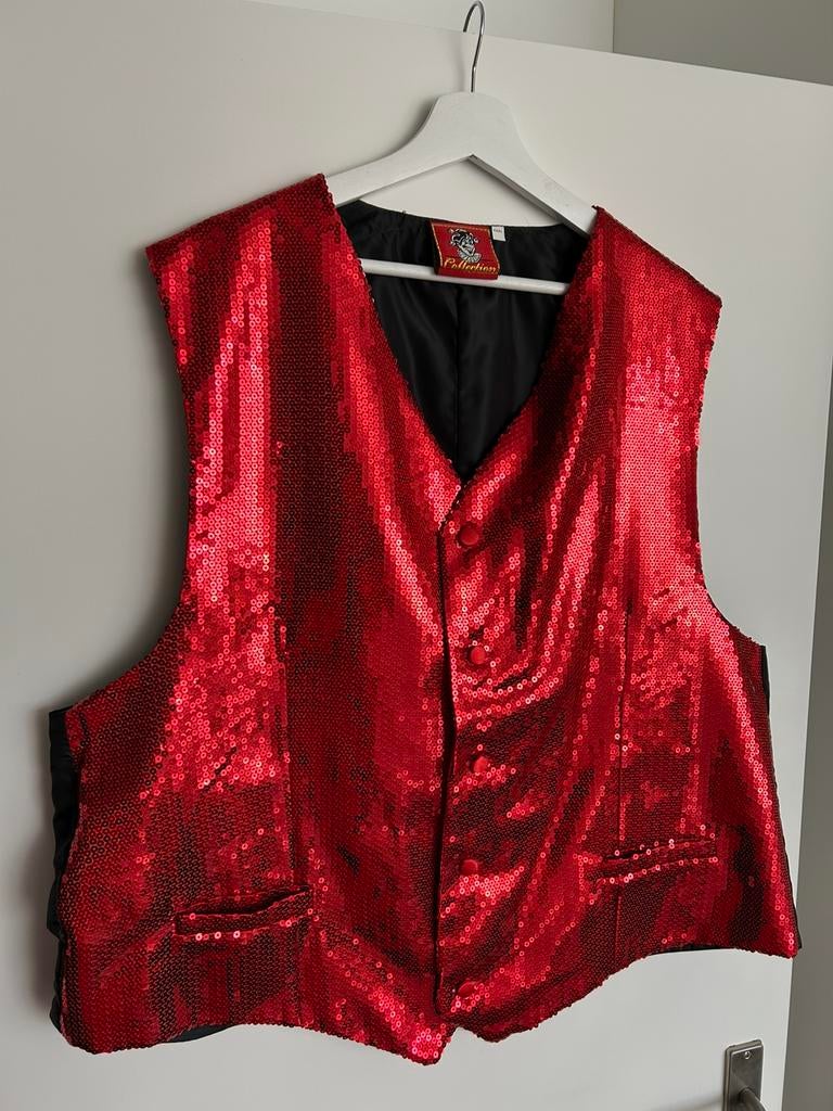Glitter gilet maat xxxl, Carnaval, Overige maten, Ophalen of Verzenden, Zo goed als nieuw