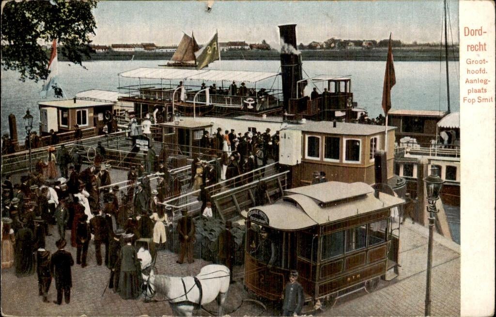 Dordrecht - Groothoofd - Aanlegplaats Fop Smit, Verzamelen, Ophalen of Verzenden, Voor 1920, Ongelopen, Zuid-Holland