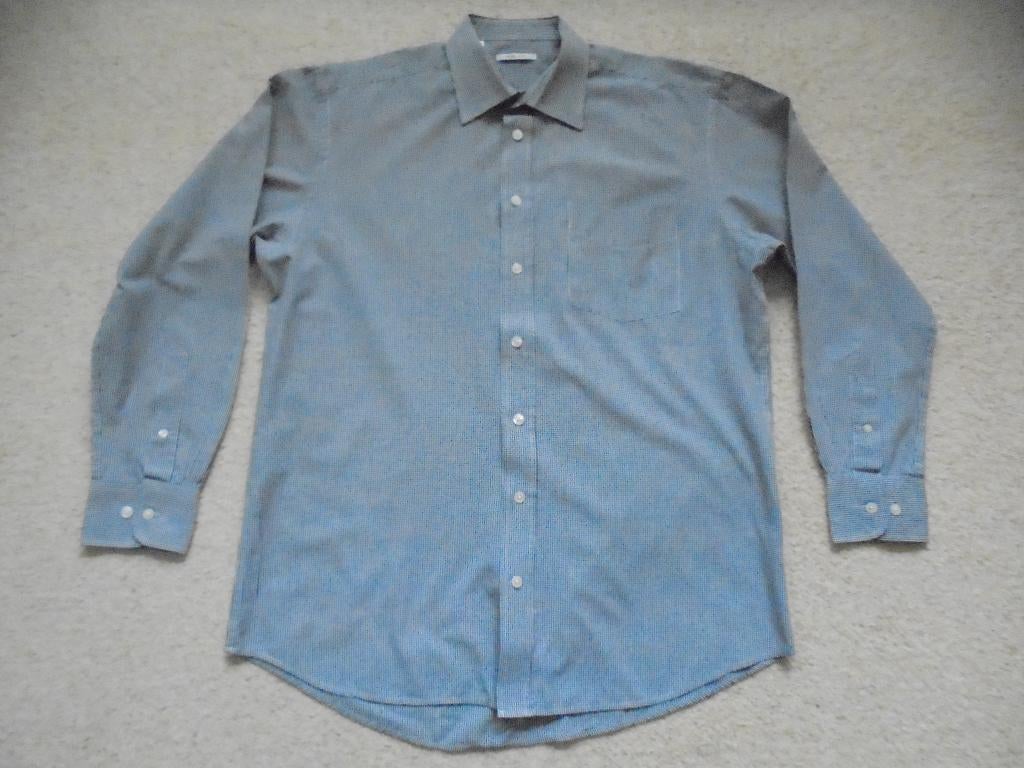 Zwart/wit ruiten overhemd HEMA, Hema, Zwart, Ophalen of Verzenden, Zo goed als nieuw