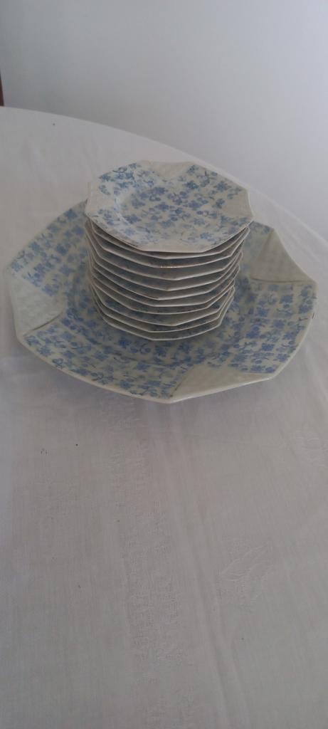 Gebaksstel 12 delig, Antiek en Kunst, Antiek | Servies los, Ophalen of Verzenden