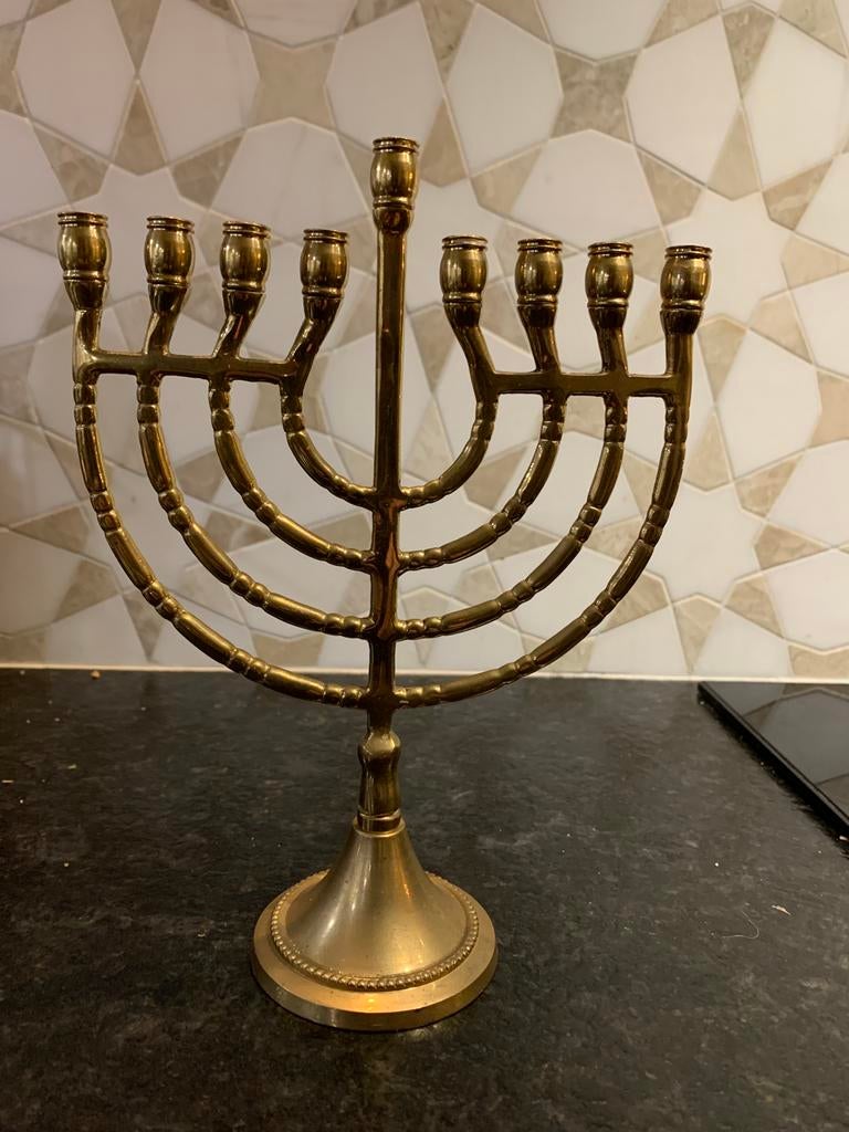 Kopere negenarmige kandelaar. Nieuw., Ophalen of Verzenden, Nieuw