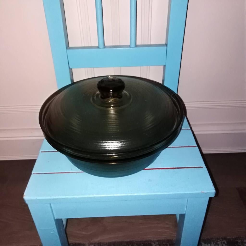 2 Arcopal Fumé schalen en 1 Arcopal Fumé dekschaal, Ophalen, Gebruikt, Overige stijlen, Glas