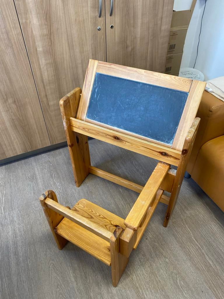 Vintage krijtbankje inklapbaar, Ophalen, Gebruikt, Krijtbord