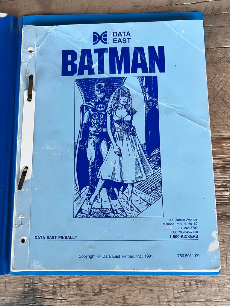 Data East Batman Flipperkast manual, Verzamelen, Automaten | Flipperkasten, Gebruikt, Ophalen of Verzenden, Data East, Dot-matrix