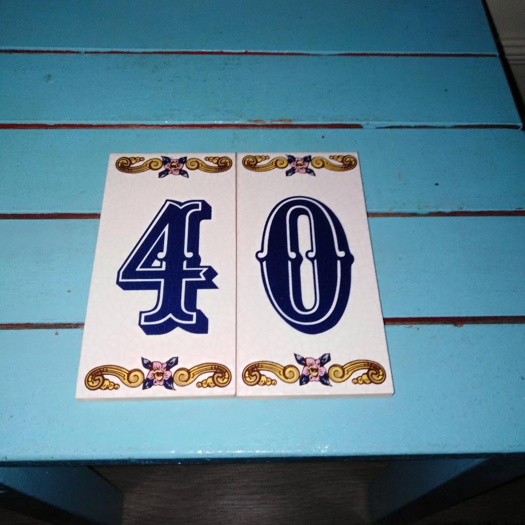 Huisnummer 40 Portugese tegeltjes, Ophalen, Gebruikt