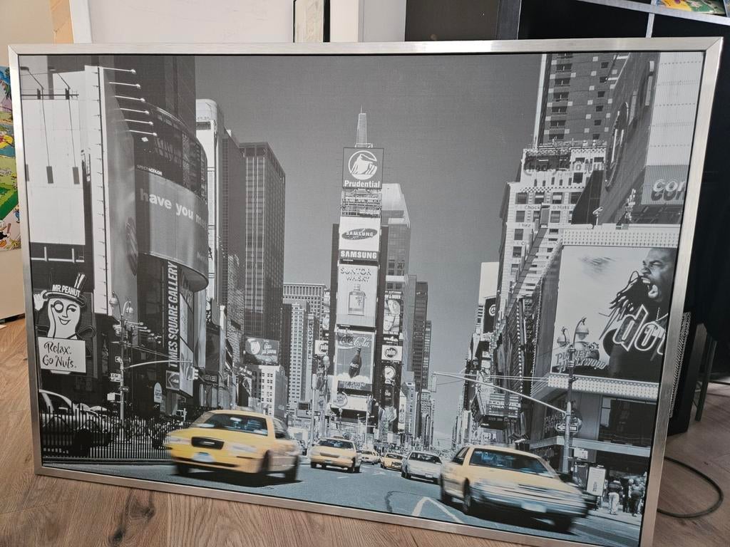 Ikea Vilshult Wanddecoratie New York 140x100cm, 125 cm of meer, Ophalen of Verzenden, Zo goed als nieuw, Foto of Poster