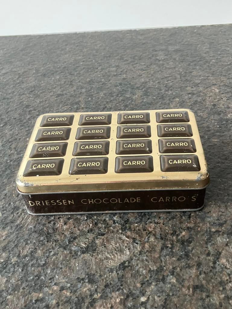 Vintage CARRO chocolade- blikje, Verzamelen, Blikken, Ophalen of Verzenden, Gebruikt