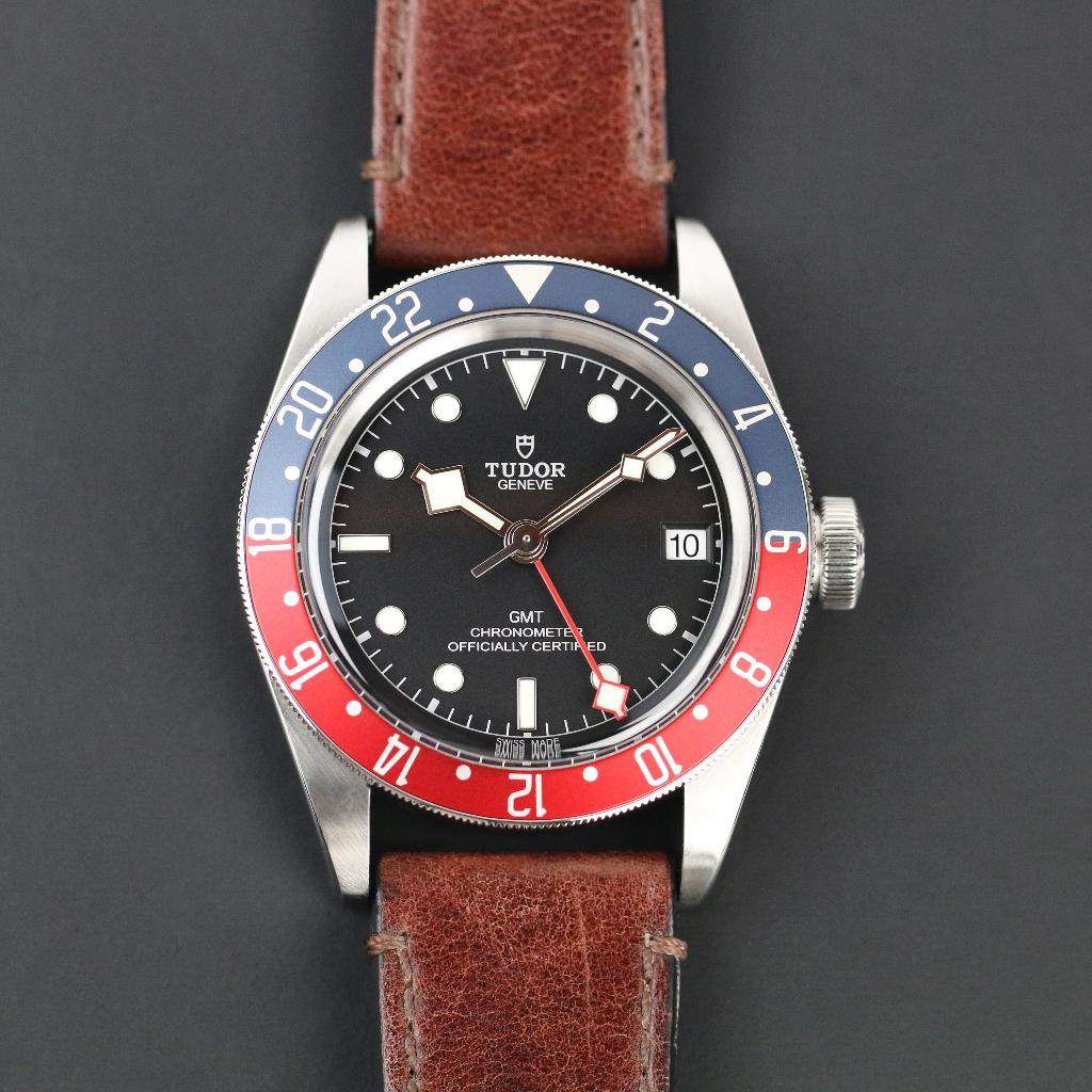 Tudor Black Bay GMT 41 (Zeer goed/ 2021), Overige merken, Leer, Staal, Polshorloge