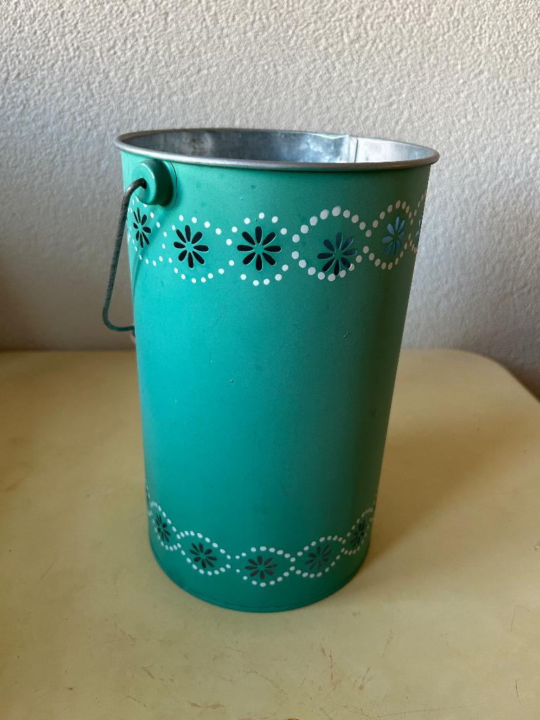 Lief! Lifestyle Tuin metalen emmer, 24cm, Huis en Inrichting, Emmers, Ophalen of Verzenden, Gebruikt, Aluminium, Met handgreep