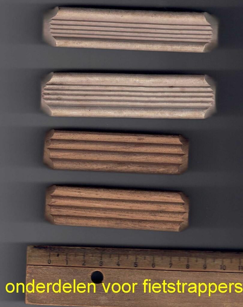 Vintage houten klossen voor fietstrappers, Ophalen of Verzenden