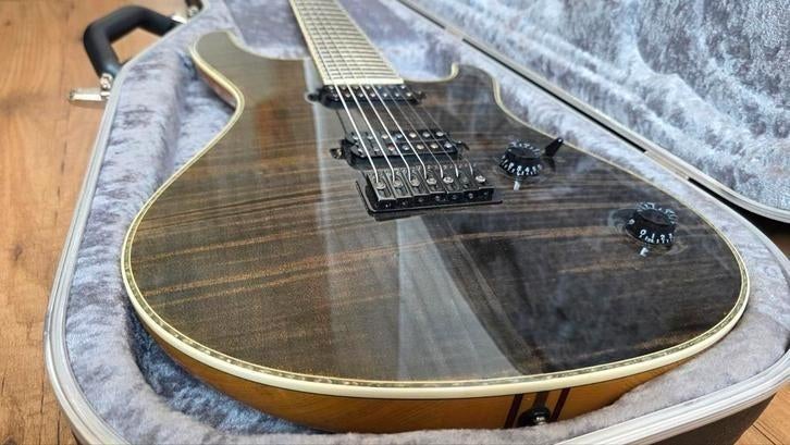 Mayones Regius 7 snaar Transparent Graphite Gloss, Ophalen of Verzenden, Solid body, Overige merken