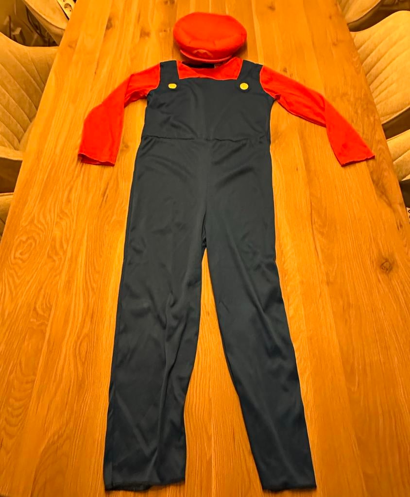 Mario Carnavalspak Maat 122/128, Ophalen of Verzenden, Zo goed als nieuw, 122 t/m 128, Jongen of Meisje