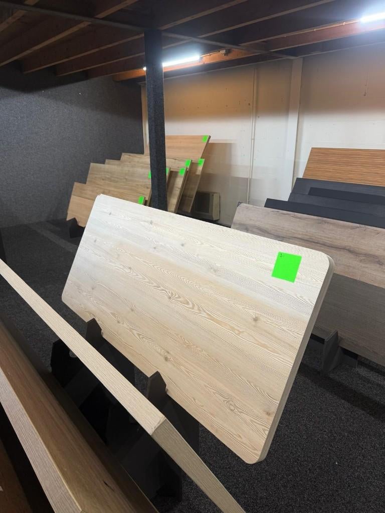 Licht Eikenlook Tafelbladen 180x80 cm – 3 stuks beschikbaar, Ophalen, Overige materialen, Gebruikt, 50 tot 100 cm