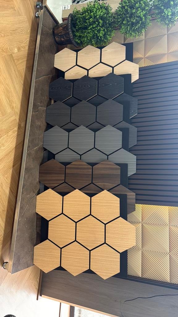 Hexogon vilt meerdere kleuren akoestische panelen, Nieuw, Ophalen of Verzenden, 10 m² of meer, Overige materialen