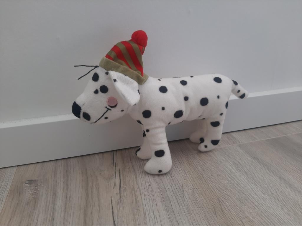 Knuffel Ikea hond Dalmatier muts stippen K5823, Ophalen of Verzenden, Zo goed als nieuw, Hond