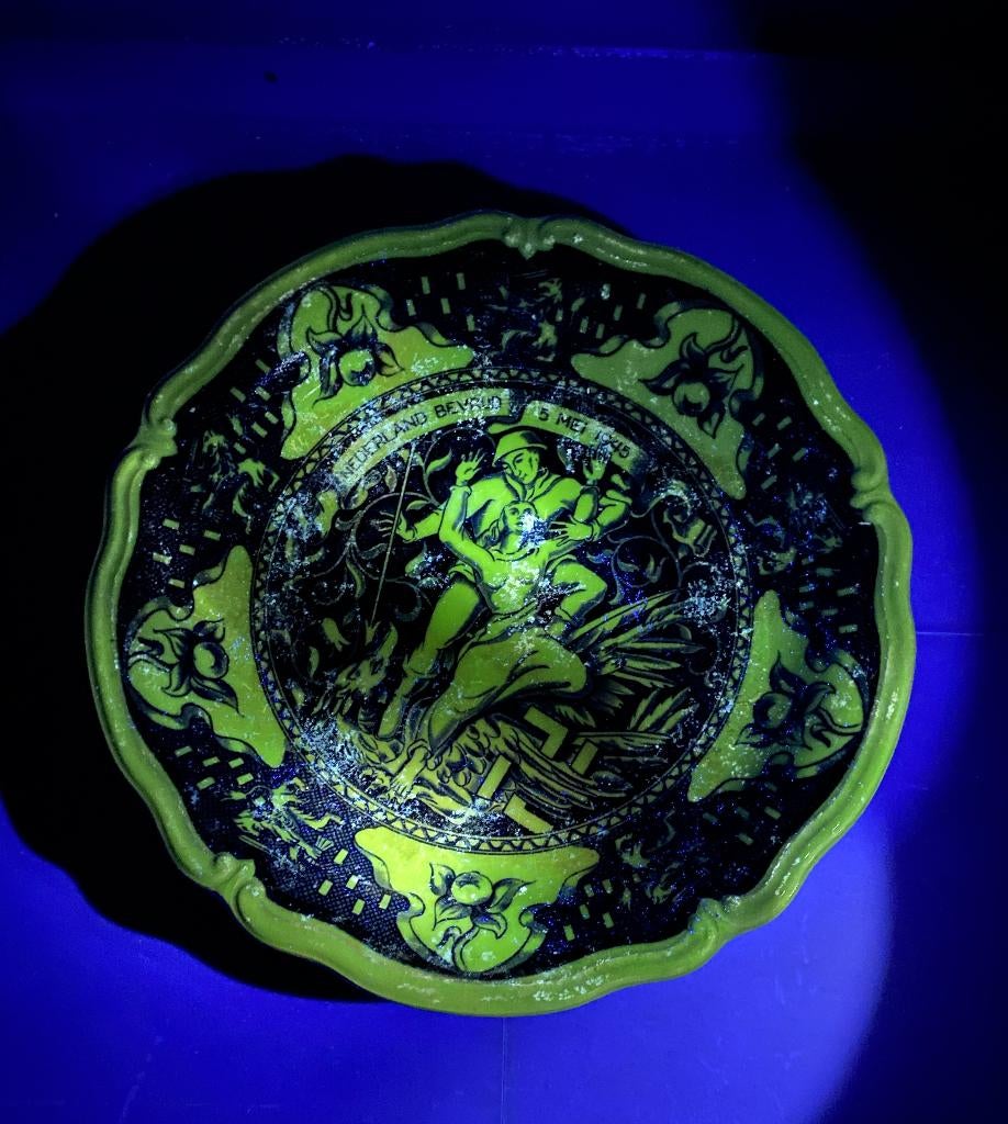 Petrus Regout Delfts Blauw uranium, Ophalen of Verzenden