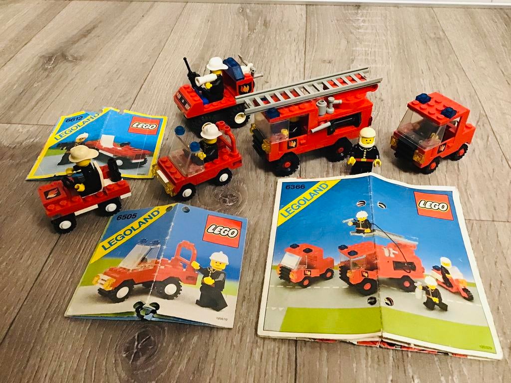 LEGO classic 80s brandweer, 4 sets, ZGAN. Ook los aangeboden, Ophalen of Verzenden, Zo goed als nieuw, Complete set, Lego