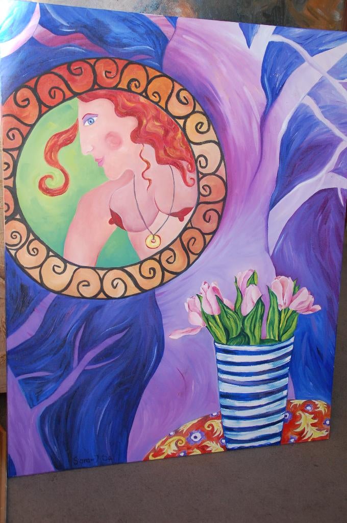 Een Amerikaanse kunstschilder Sara J Cortesse, Ophalen of Verzenden