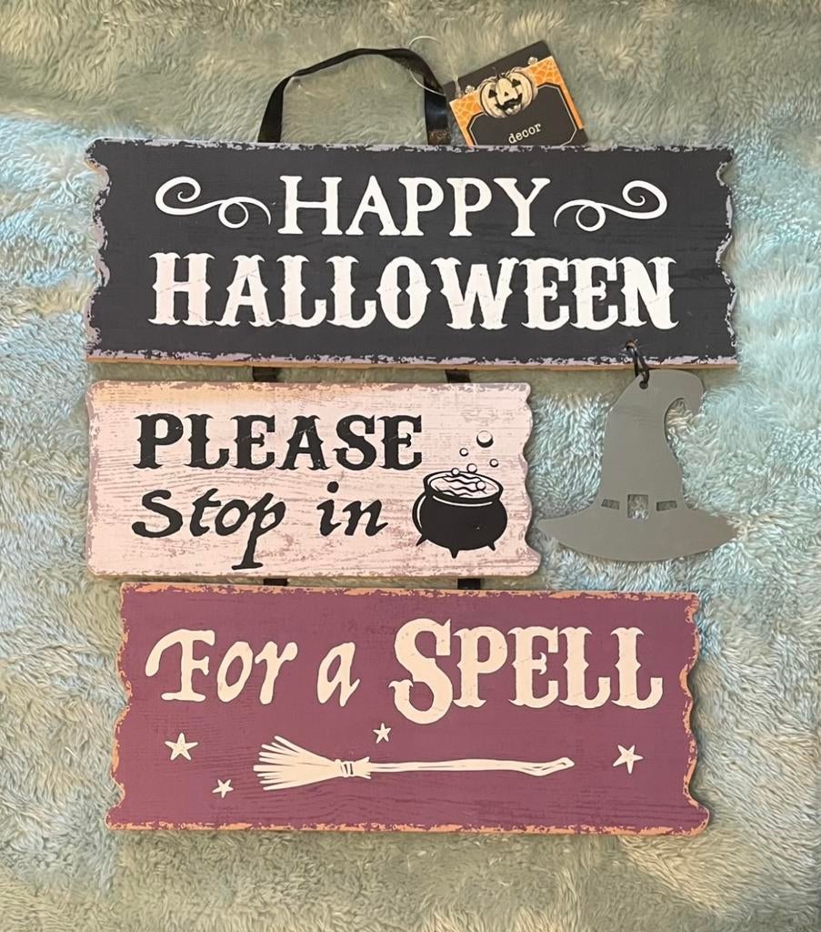 HAPPY HALLOWEEN WITCH  DECORATIE, Ophalen of Verzenden, Nieuw, Versiering, Halloween of Griezel