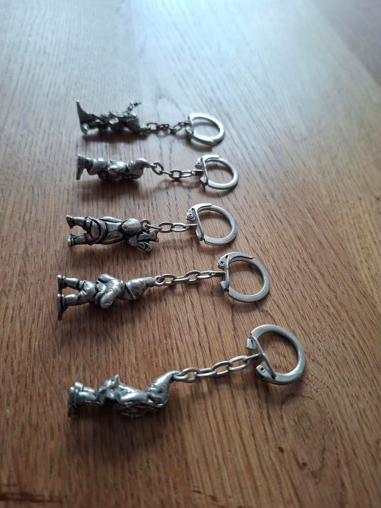 5 sleutelhangers met verschillende kabouters uit de jaren 60, Ophalen of Verzenden